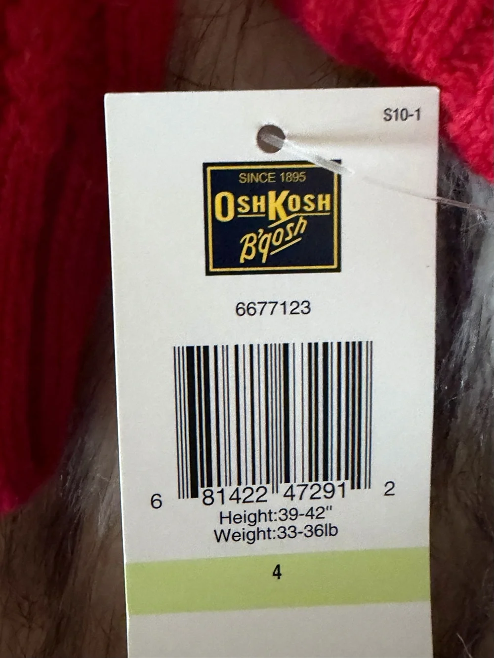 NWT OshKosh B'gosh Red Cable-Knit Mock Turtleneck Sweater with Velvet Bow